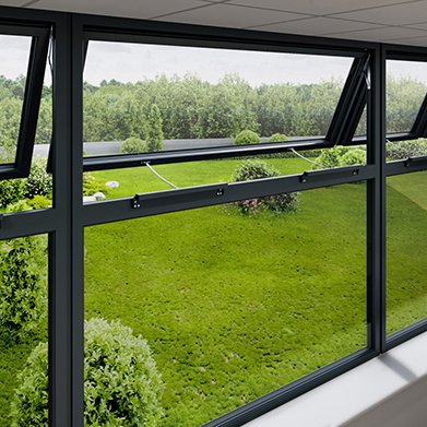 Replacement window unit showing modern glazing and frame detail